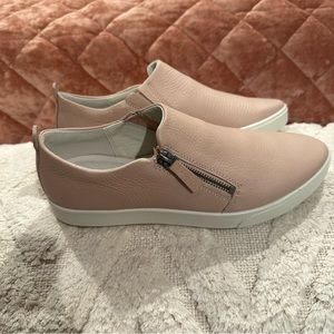 Pink Ecco Sneakers Slip On Zip Up Size 41 / 10